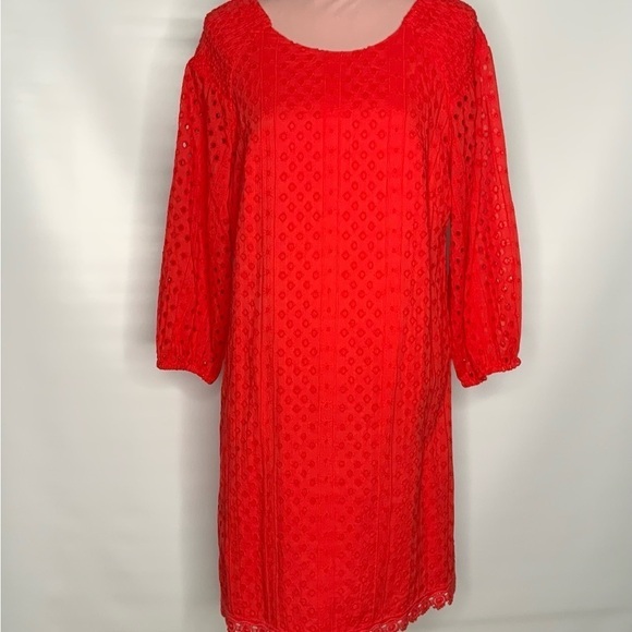 VINCE Camuto Cotton Eyelet Dress. - Picture 2 of 12
